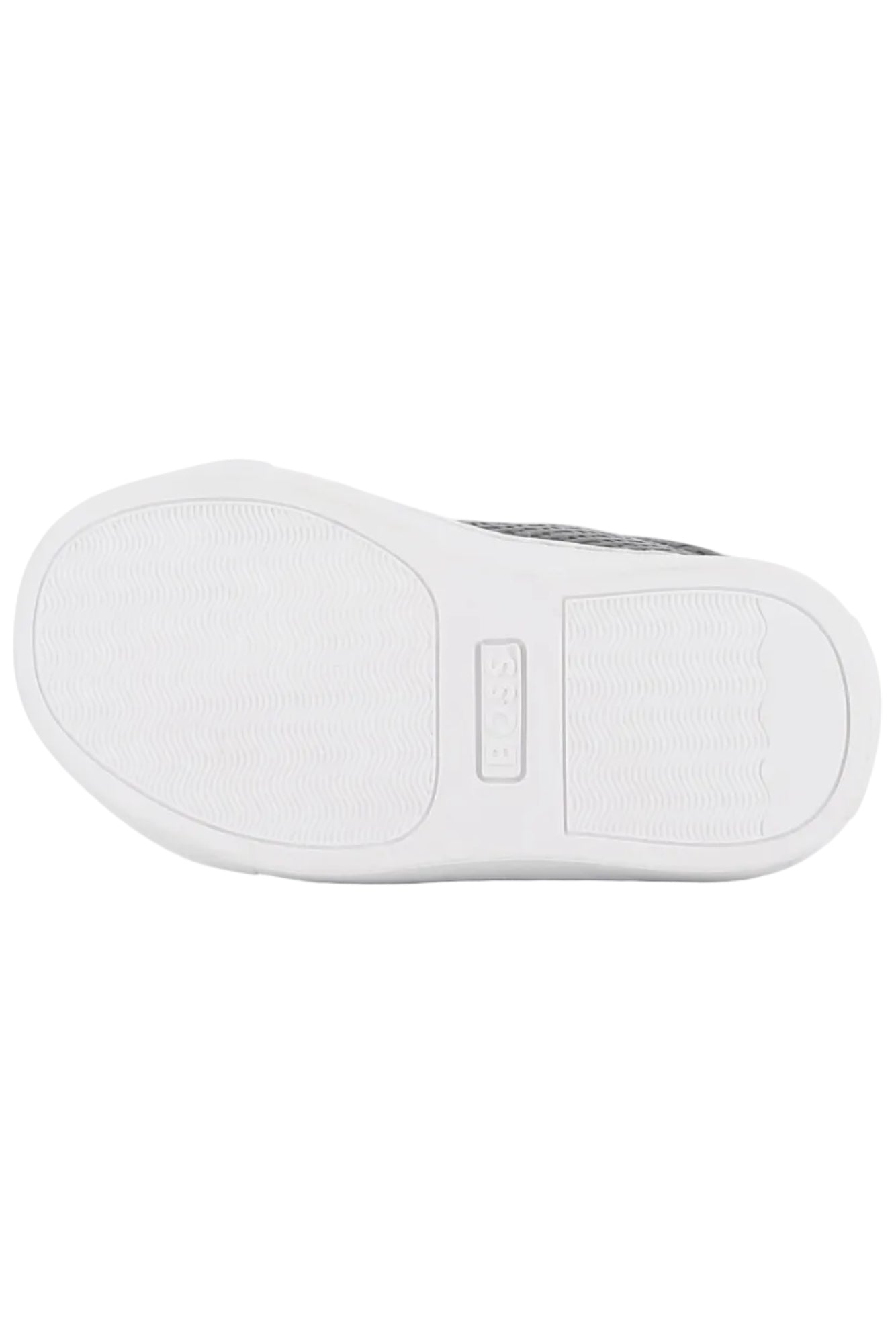 Hugo Boss Boys Cow Nappa Leather & Textile Sneakers with Monogram & Logo