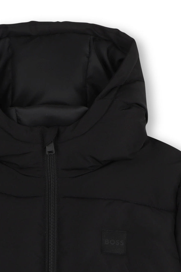 Hugo Boss Boys Hooded Puffer Jacket with Elasticated Cuffs_ J53437