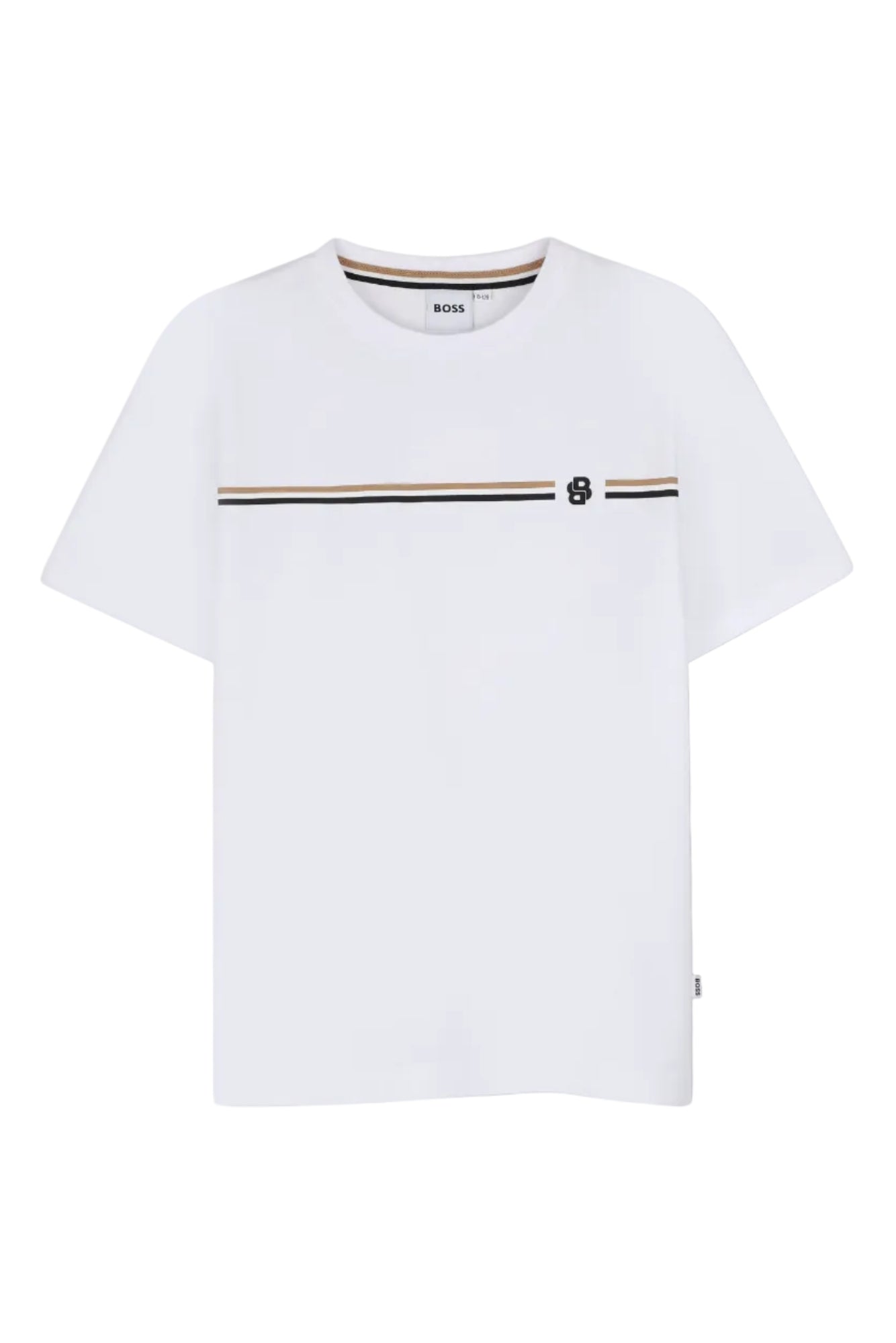 Hugo Boss Boys Iconic Stripe Tee with Double-B Logo_ J53412