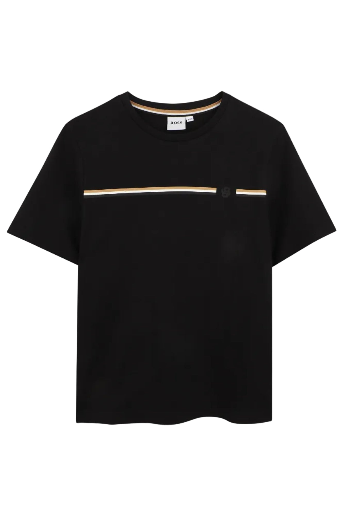 Hugo Boss Boys Iconic Stripe Tee with Double-B Logo_ J53412