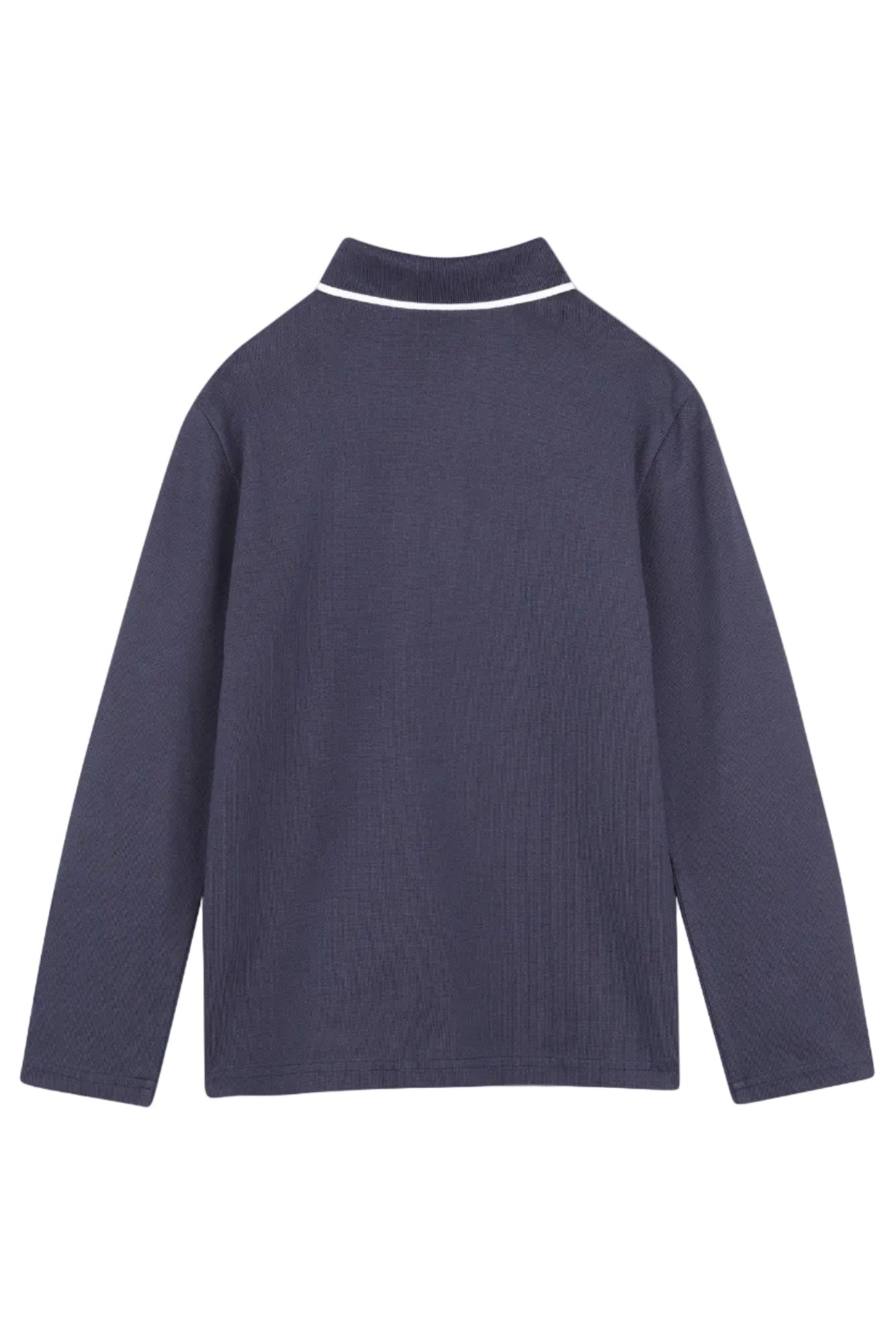 Hugo Boss Boys Long Sleeve Jersey Polo with Contrast Collar Trim_ J53376