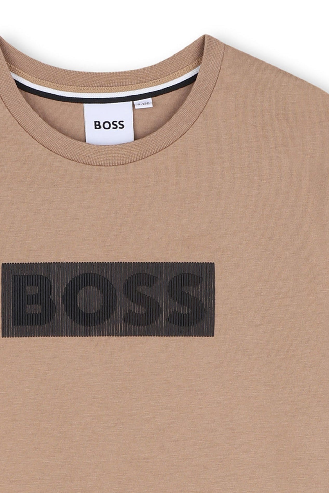 Hugo Boss Boys Long Sleeve Tee with High-Density Relief Logo