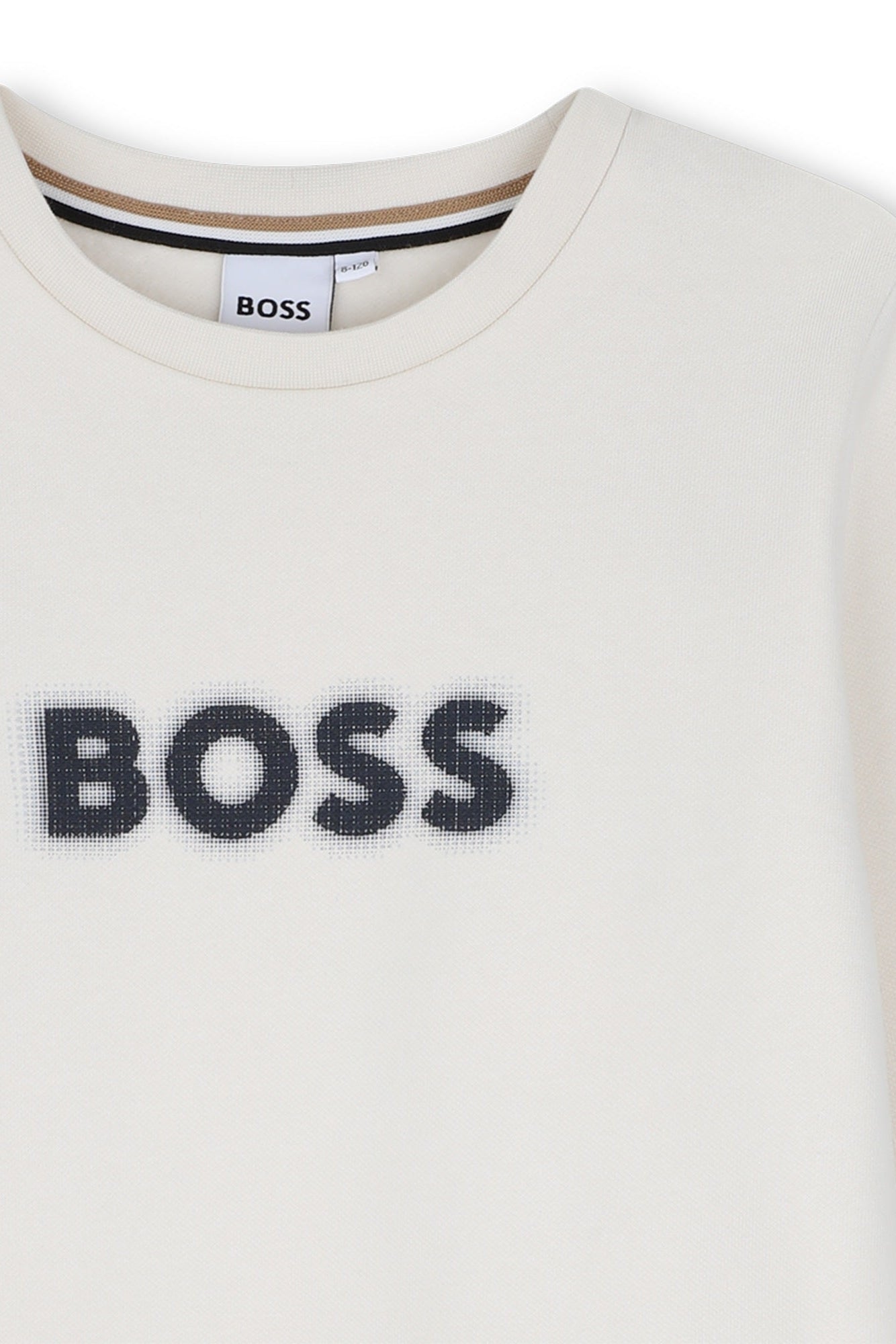Hugo Boss Boys Sweatshirt with Pixelated Boss Logo Centered_ J53395