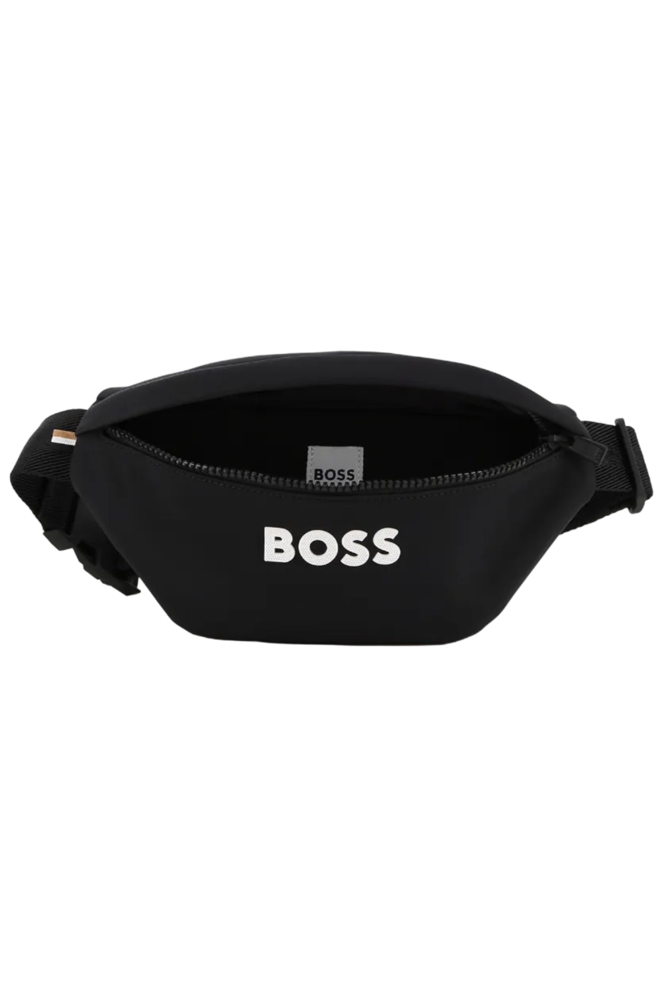 Hugo Boss Boys Twill Waistbag with Textured Logo & Tricolor Tab_ J53596