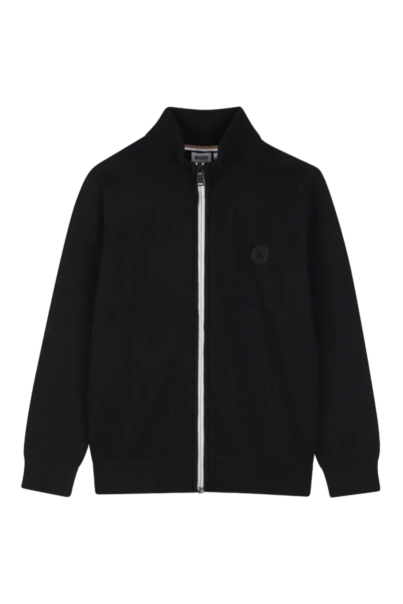 Hugo Boss Boys Zip-Up Cardigan with Double B Chest Patch_ J53360