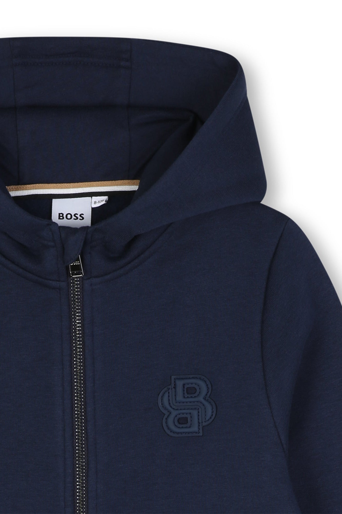 Hugo Boss Boys Zip Hoodie with Double B Chest Patch_ J53366