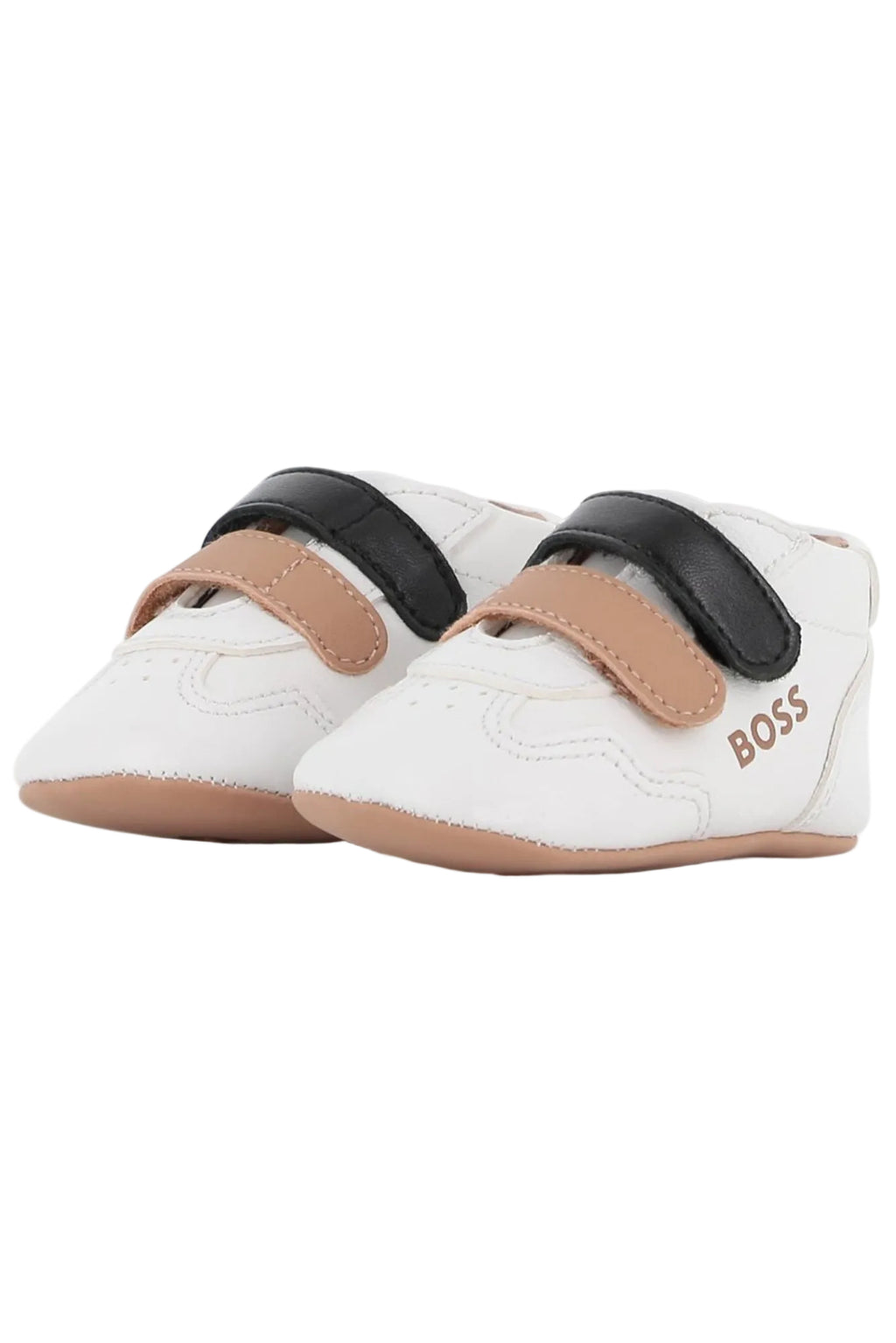Hugo Boss Toddler Newborn Sheep Leather Shoes with Logo Detail_ J53553