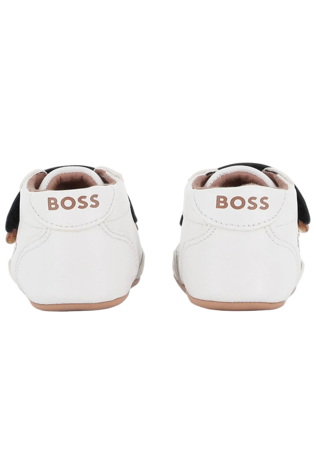 Hugo Boss Toddler Newborn Sheep Leather Shoes with Logo Detail_ J53553