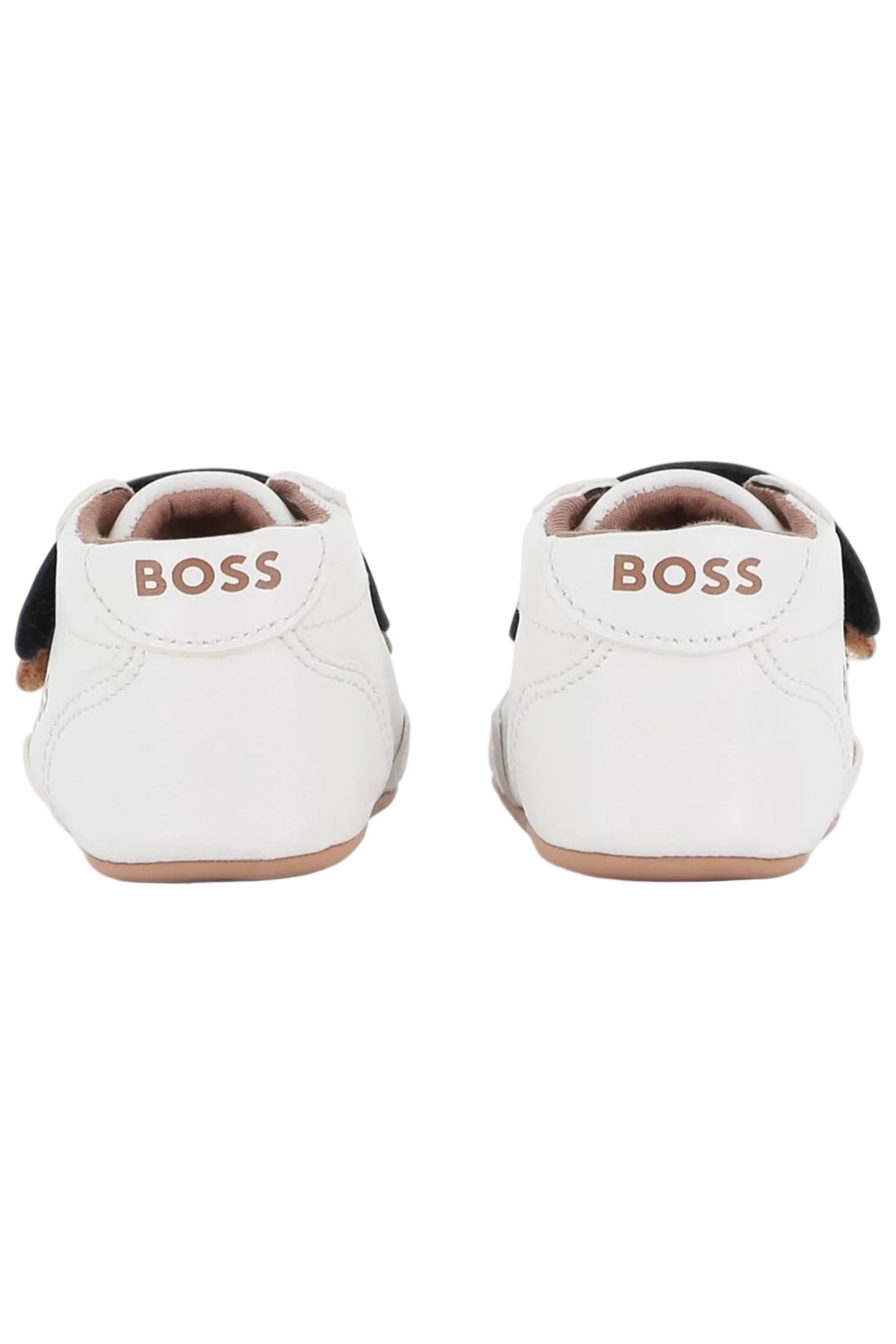 Hugo Boss Toddler Newborn Sheep Leather Shoes with Logo Detail_ J53553
