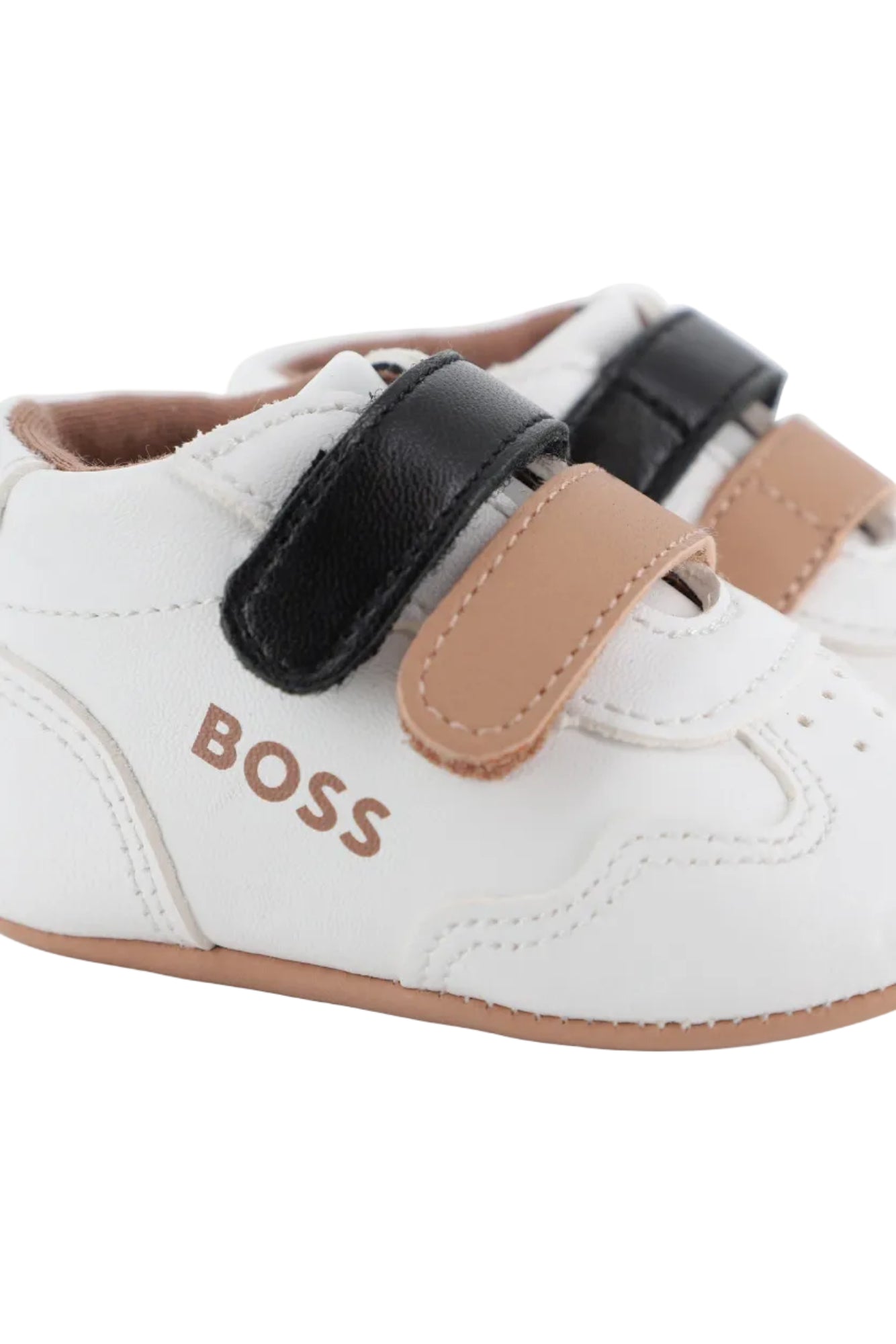 Hugo Boss Toddler Newborn Sheep Leather Shoes with Logo Detail_ J53553