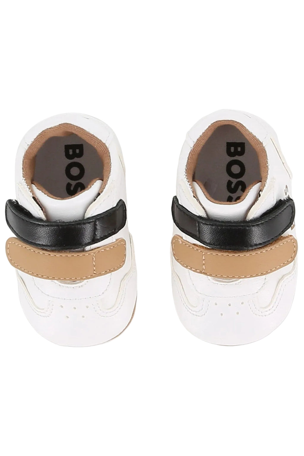 Hugo Boss Toddler Newborn Sheep Leather Shoes with Logo Detail_ J53553