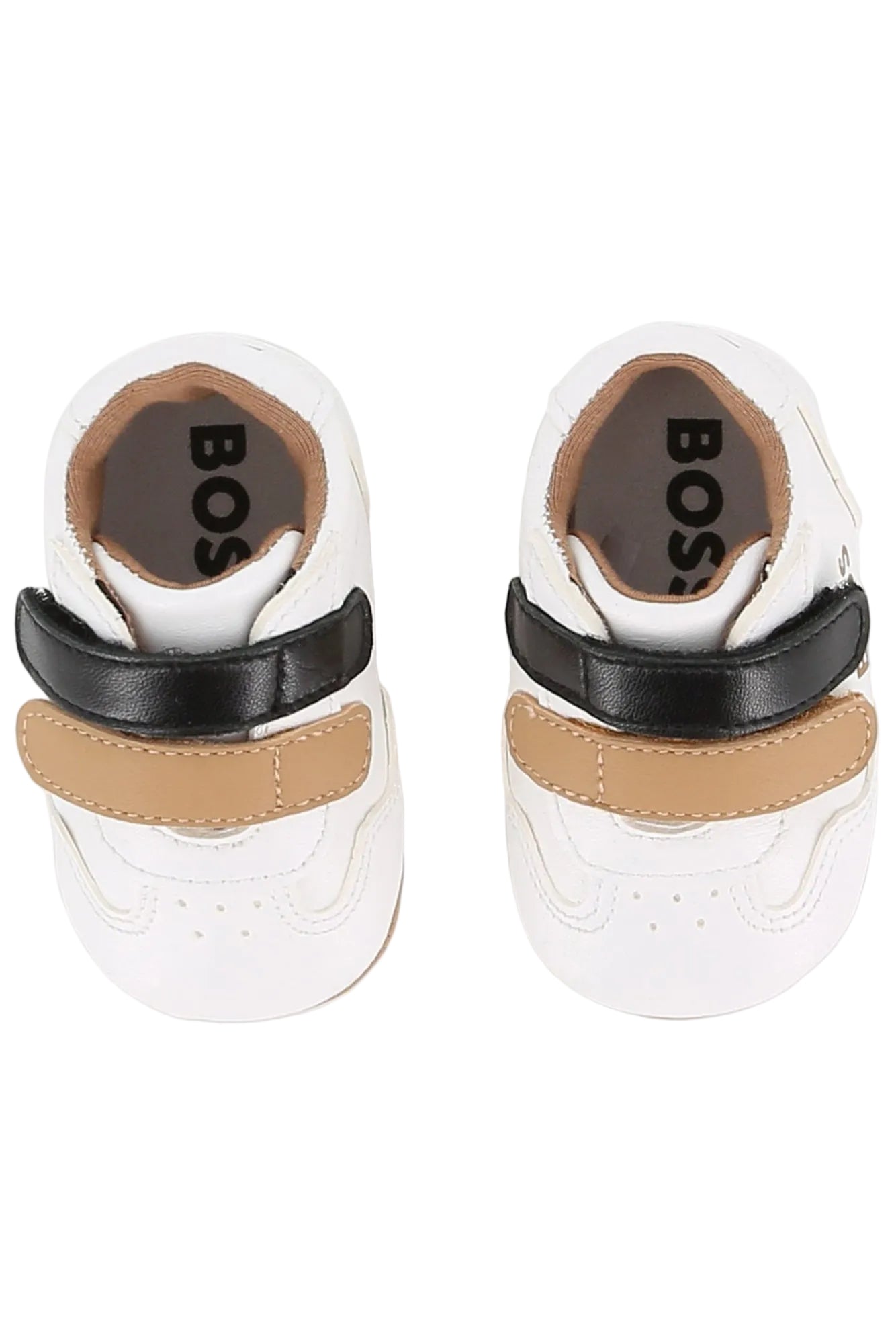 Hugo Boss Toddler Newborn Sheep Leather Shoes with Logo Detail_ J53553