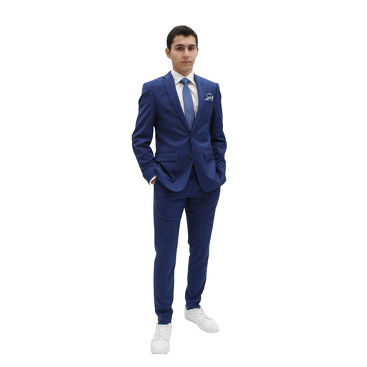 SJ Mens Extreme Slim Fit Mid Blue Suit_ Y0022