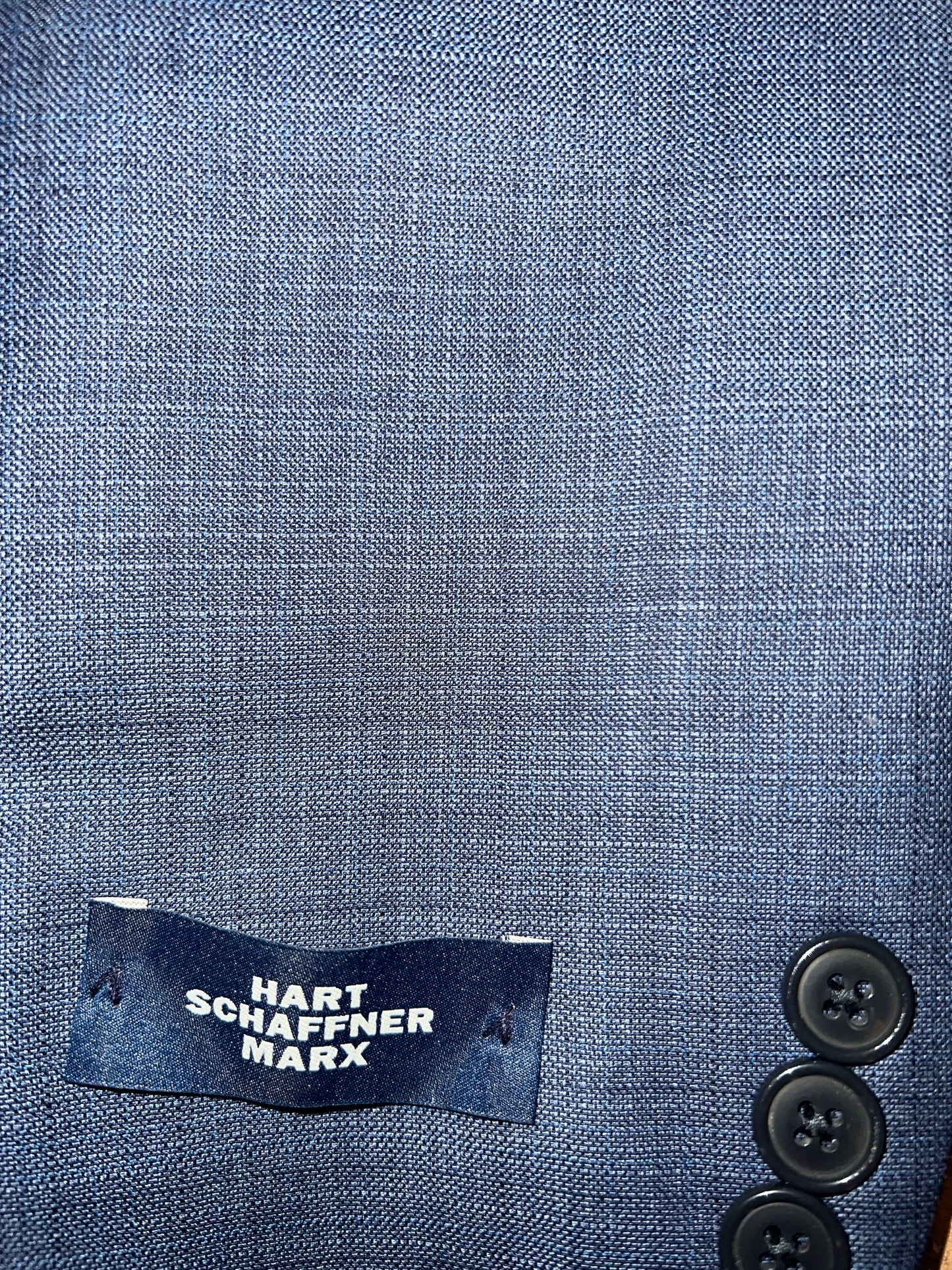 Hart Schaffner Marx Boys Blue Sharkskin Wool Suit_ CX0011