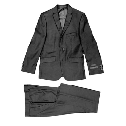 Marc New York Boys Husky Black Neat Suit_ WH681