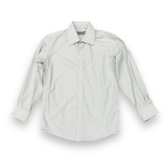 Boys White/Grey Dress Shirt