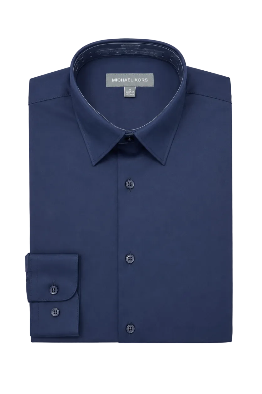 Michael Kors Boys Navy Dress Shirt
