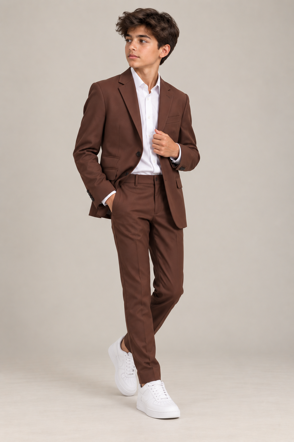 Kenneth Cole Boys Slim Fit Burgundy Suit