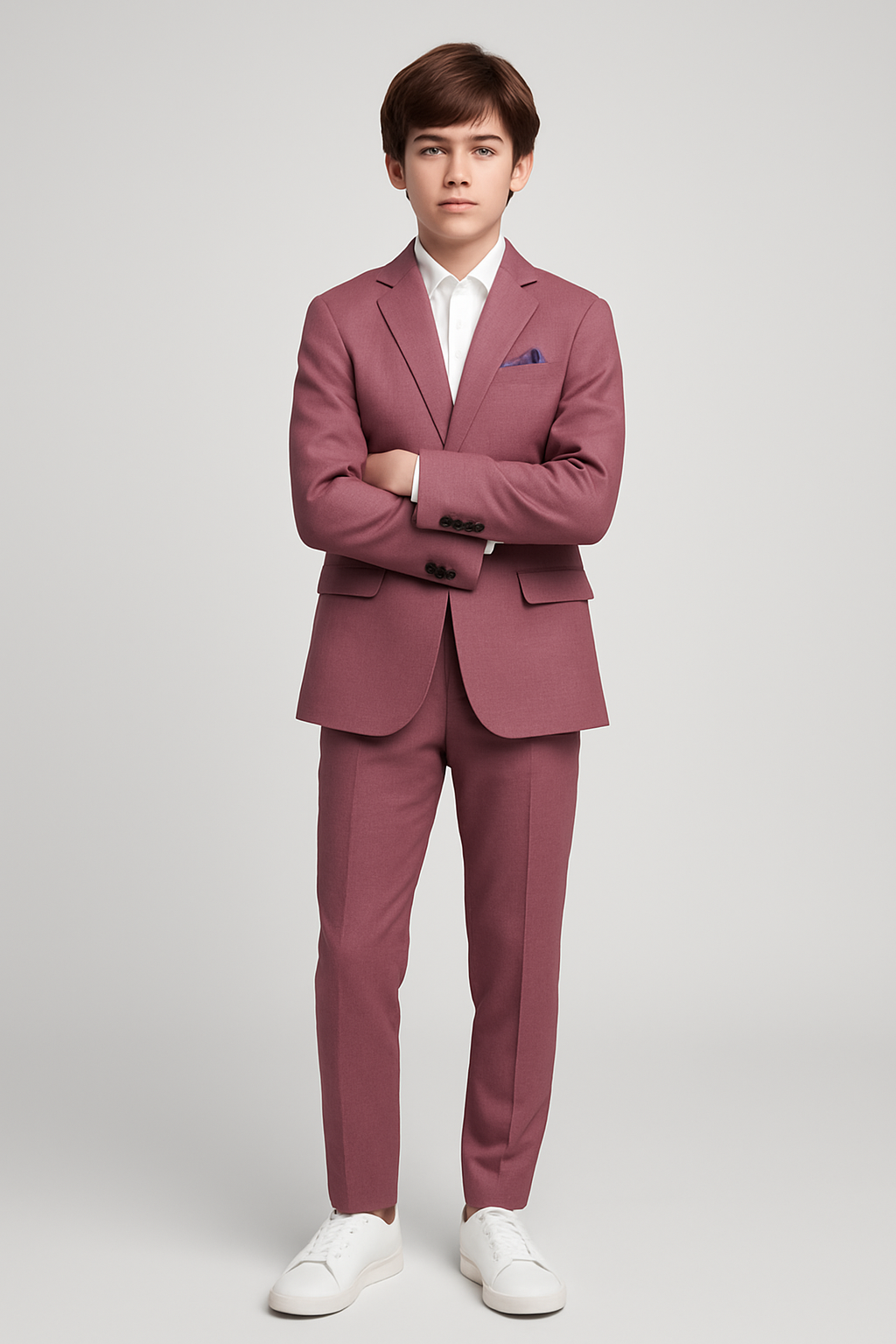 Isaac Mizrahi Boys Slim Fit Textured Suit_ ST2660-PLUM-NorthBoys