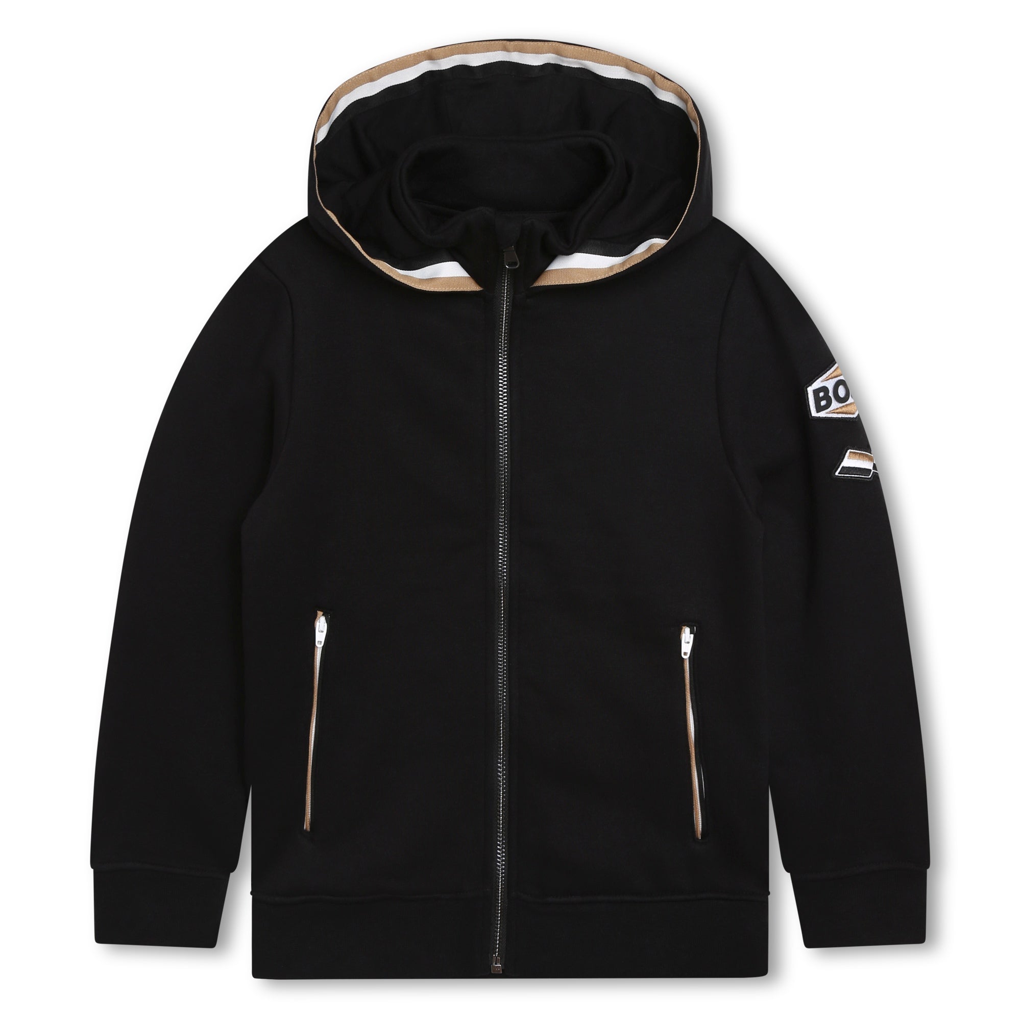Boys Black Hooded Sweatshirt