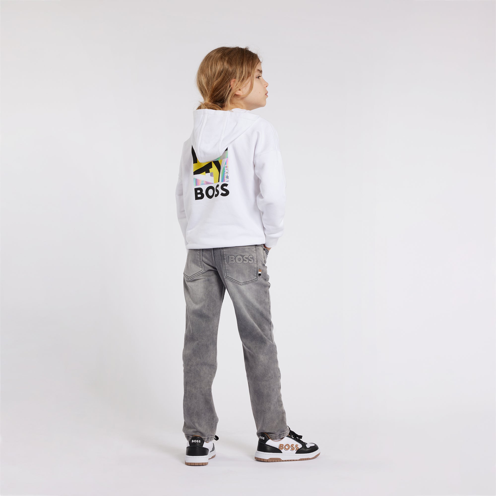 Boys Regular Fit Grey Jeans