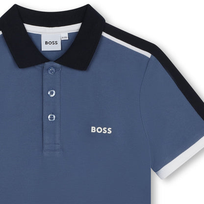Hugo Boss Boys Slate Blue Polo _ J50766-80G