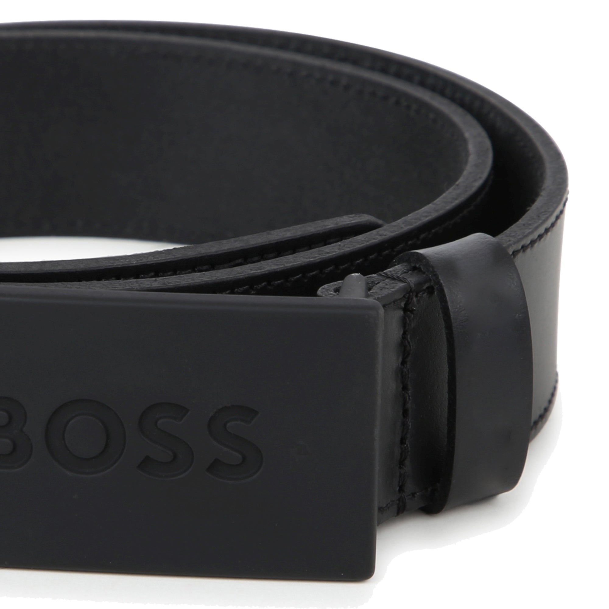 Boys Black Leather Belt