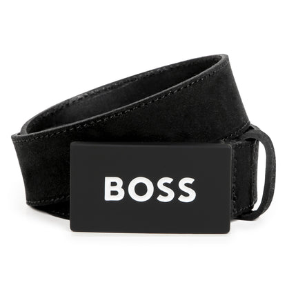 Boys Black Leather Belt