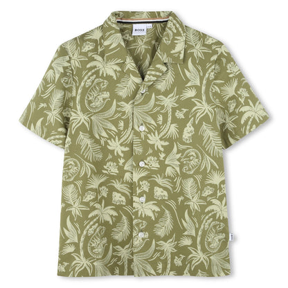 Hugo Boss Boys Palm Tree Print SS Shirt_ J52007