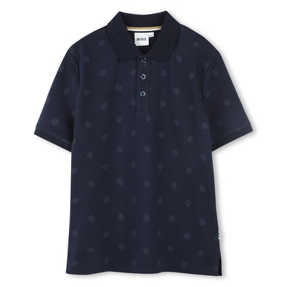 Hugo Boss Boys Mini Me Allover B Print Polo_ J52019