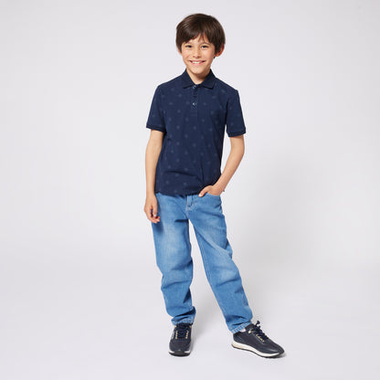 Hugo Boss Boys Mini Me Allover B Print Polo_ J52019