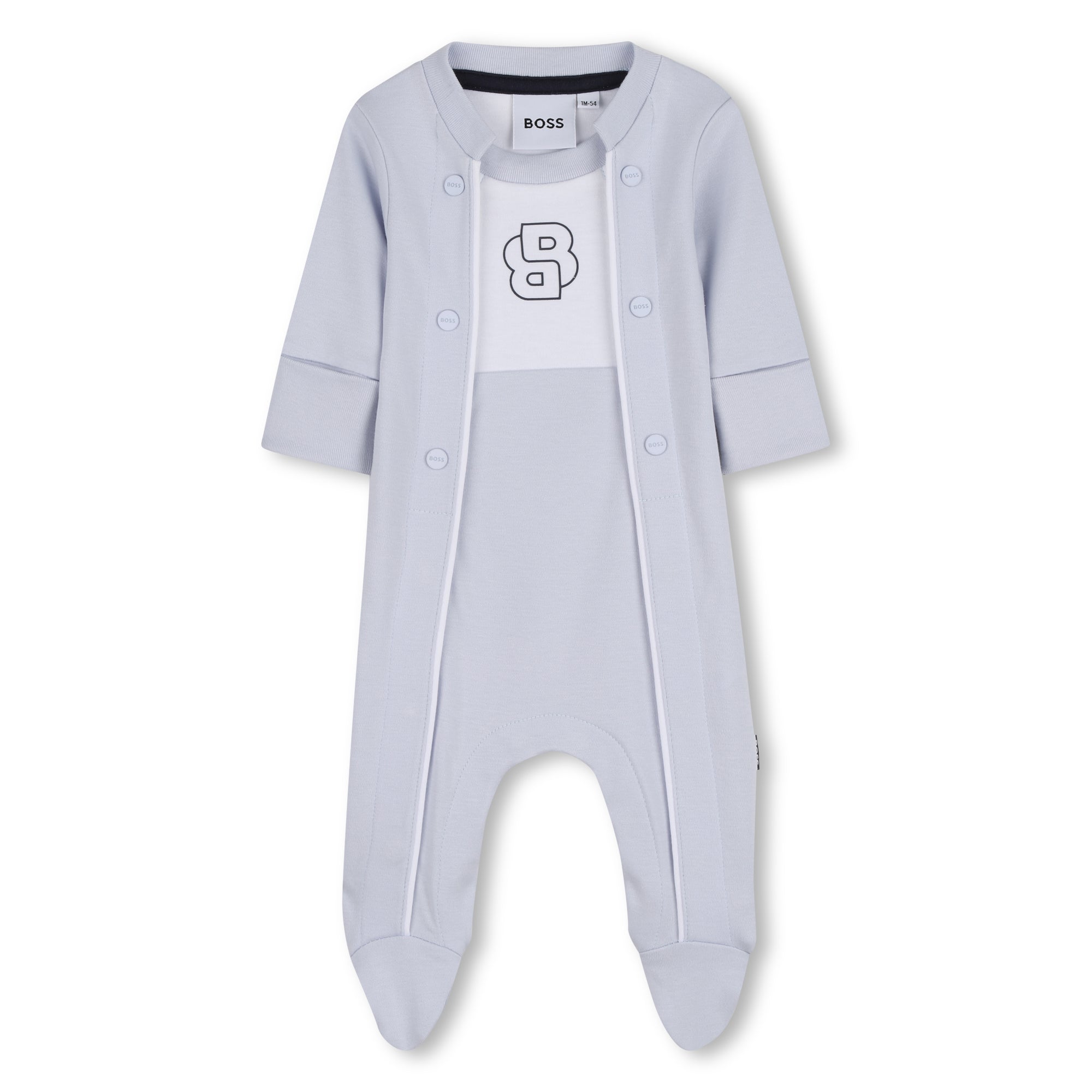 Hugo Boss Combinaison - Bleu - Bleu - Garçon|J94357849 Hugo Boss Combinaison - Bleu - Bleu - Garçon|J94357849