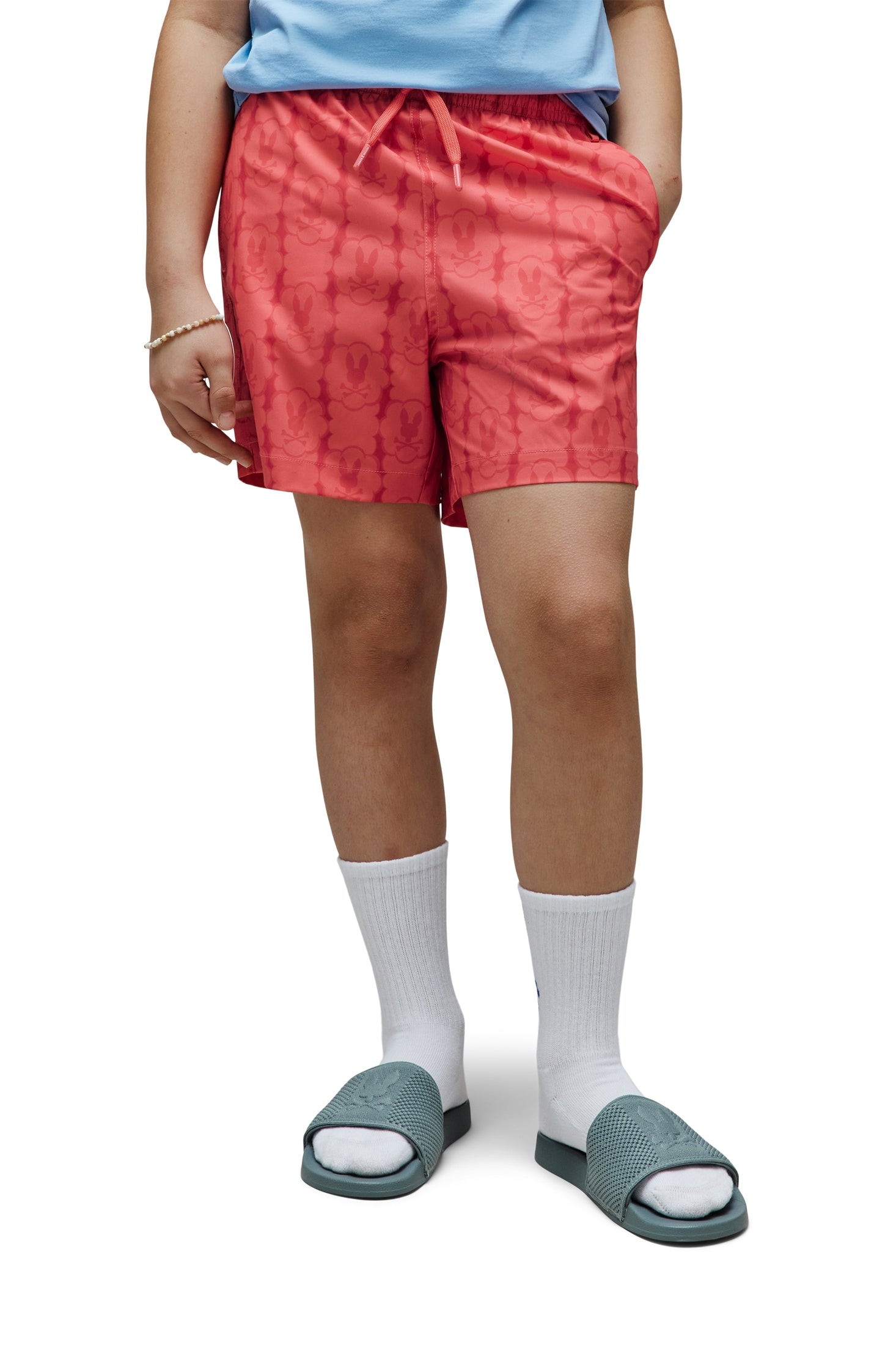 Psycho Bunny Kids Toby All Over Bunny Swim Trunks_ KB1000026