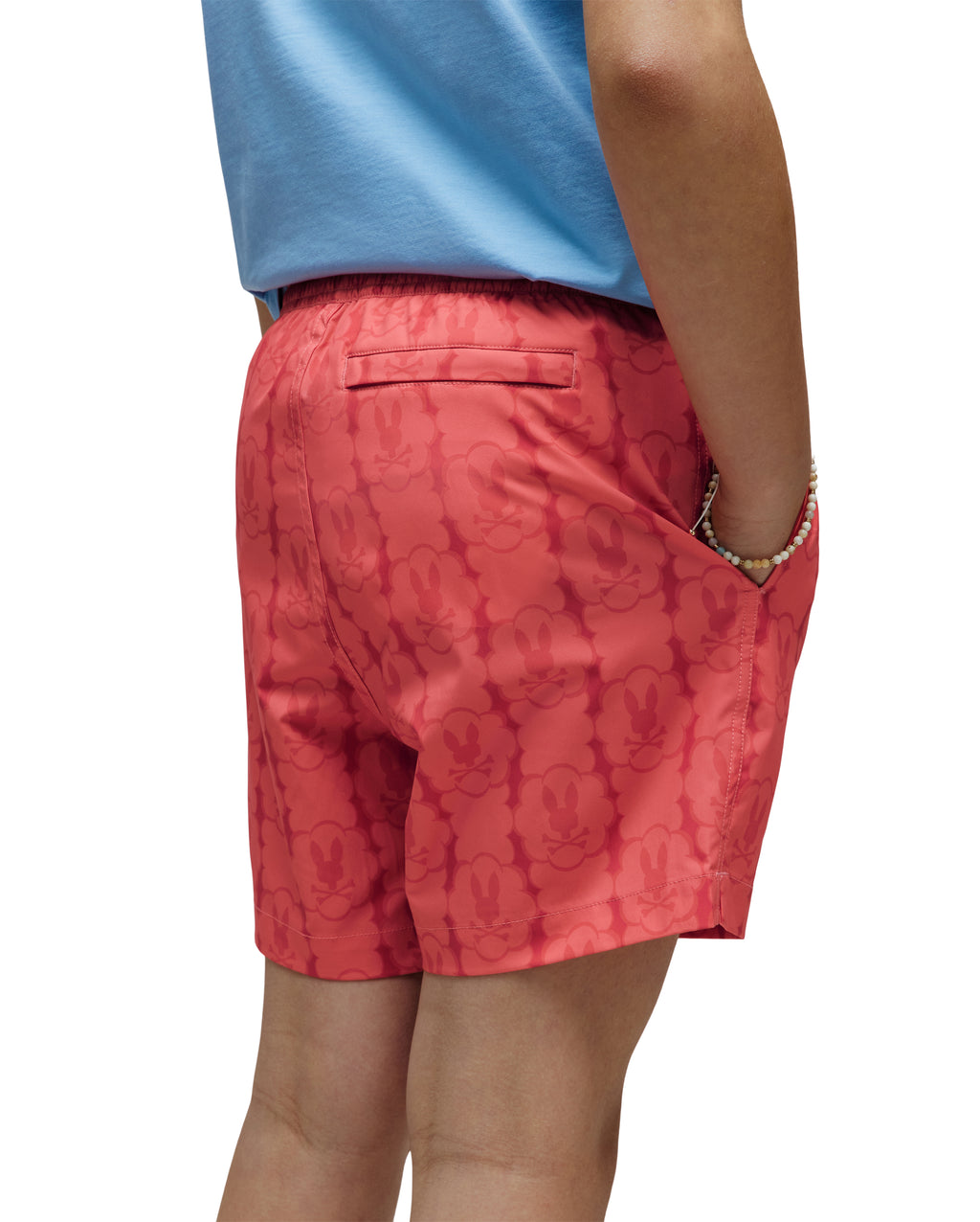 Psycho Bunny Kids Toby All Over Bunny Swim Trunks_ KB1000026