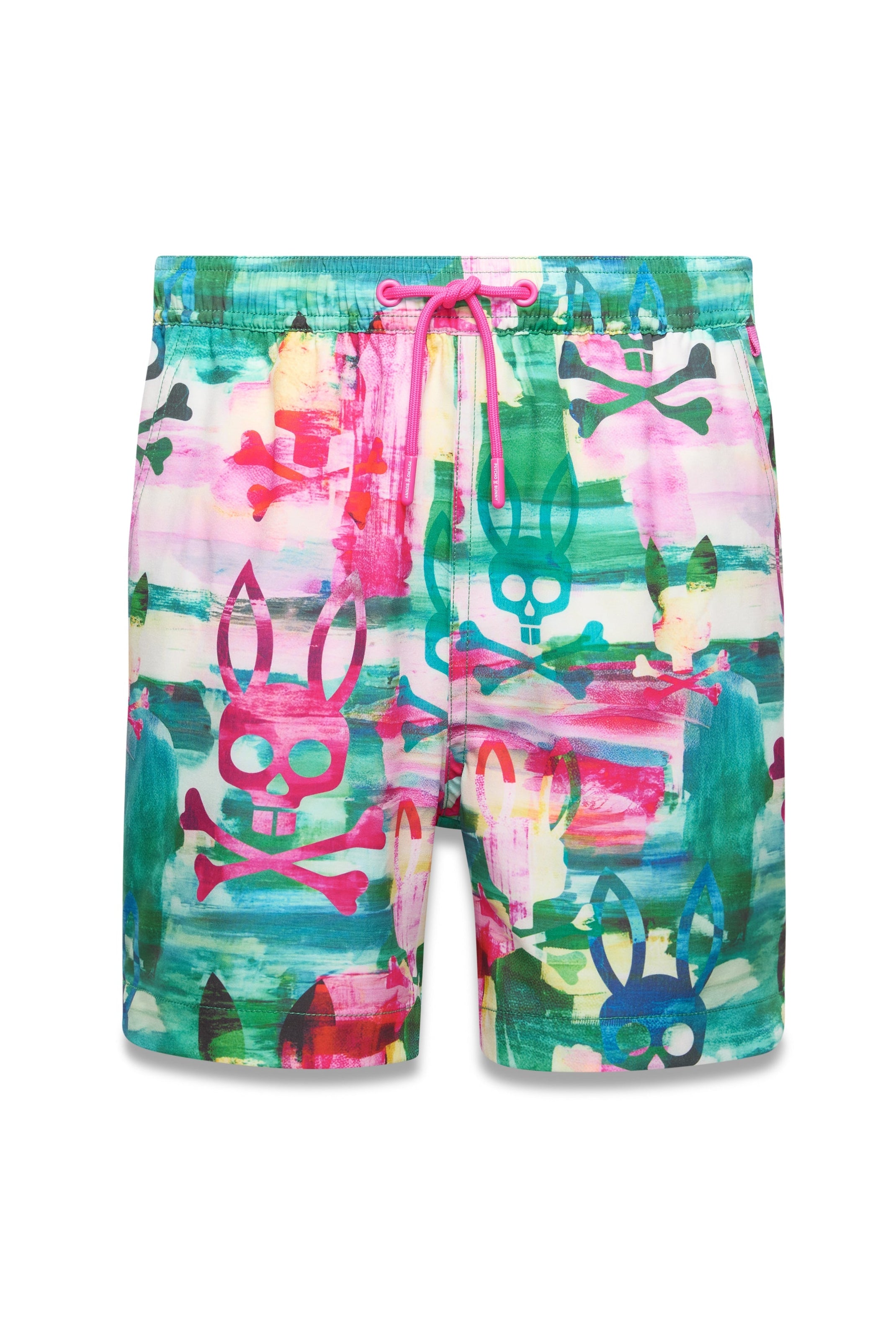 Psycho Bunny Kids Nate All Over Print Swim Trunk