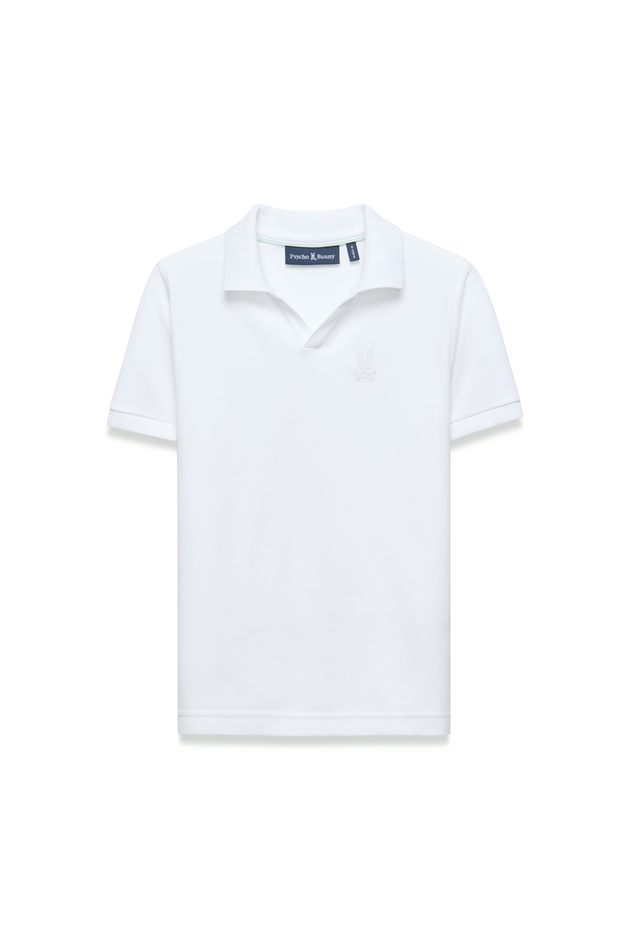 White polo shirt on a white background