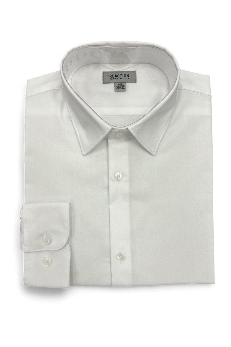 Kenneth Cole Boys Reaction White Dress Shirt - NorthBoys