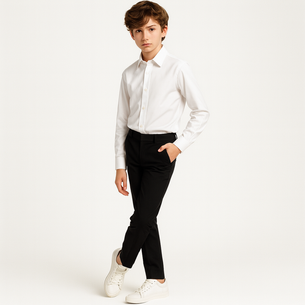 Kenneth Cole Boys Reaction White Dress Shirt