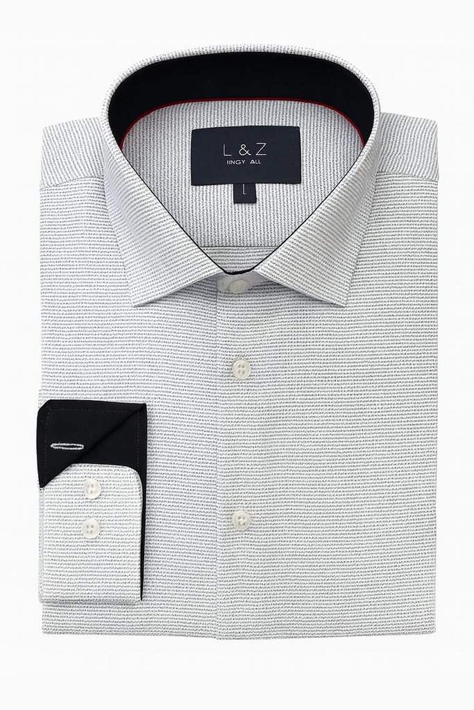 L&Z Royal Boys Azul Micro Stitch Dress Shirt_ 50056-NorthBoys