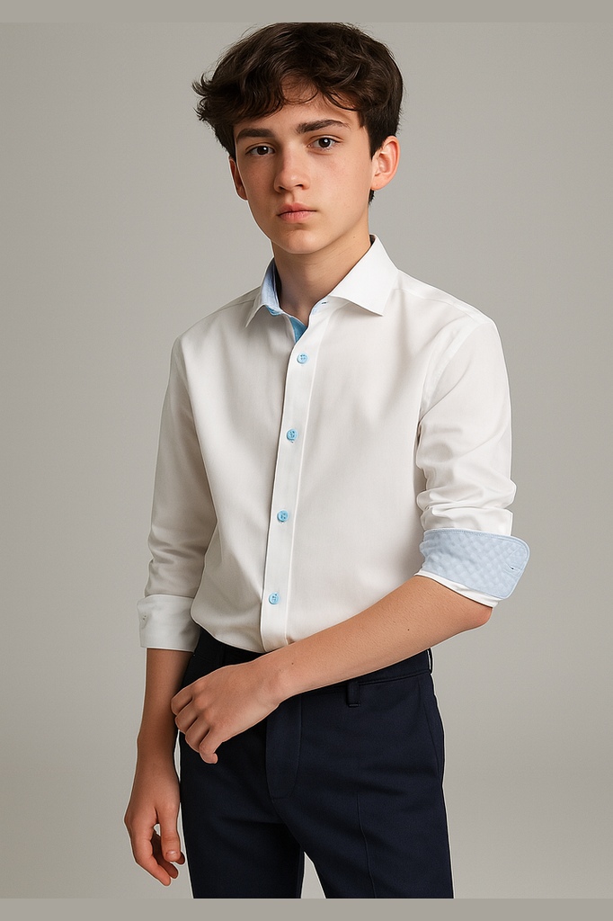 Leo & Zachary Boys Non-Iron Dress Shirt_ P5542