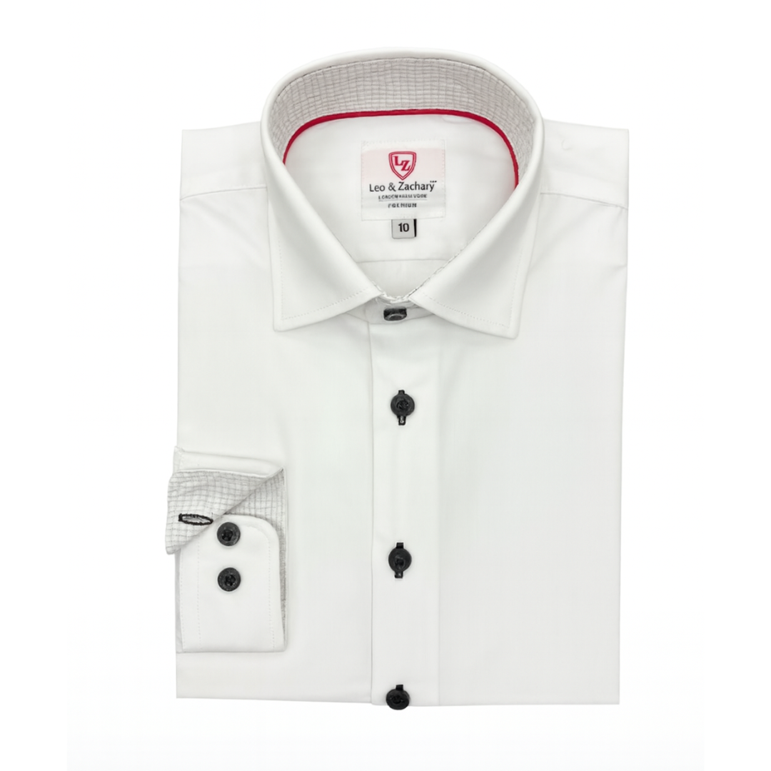 Leo & Zachary Boys Non-Iron Dress Shirt_ P5544-NorthBoys