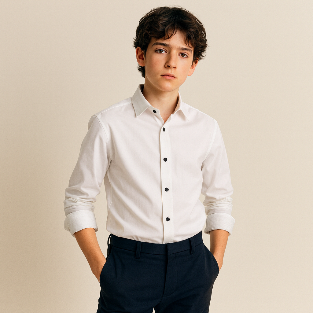 Leo & Zachary Boys Non-Iron Dress Shirt_ P5544