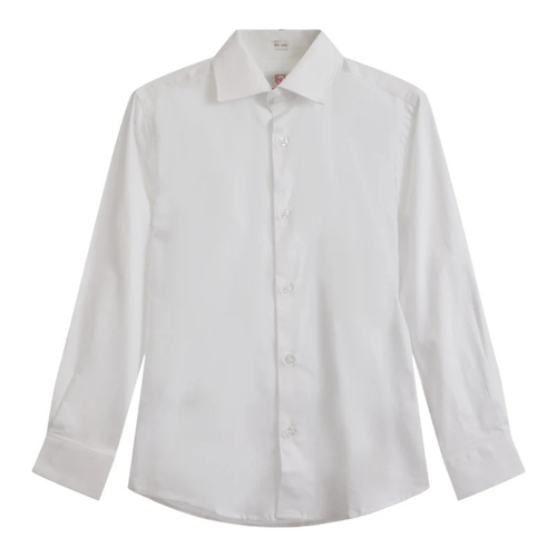 Leo & Zachary Boys White 4 Way Stretch Dress Shirt_ 5590 - NorthBoys
