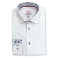 Leo & Zachary Boys White/Blue Non - Iron Dress Shirt_P5508 - NorthBoys