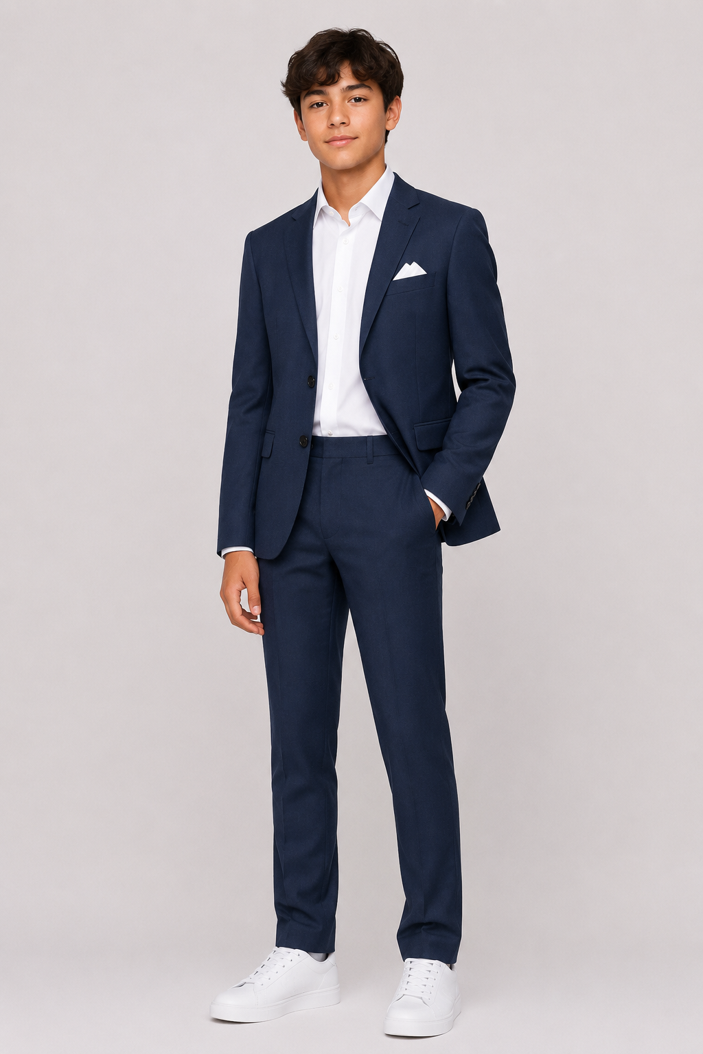 Nice Threads Boys Slim Fit Blue Suit