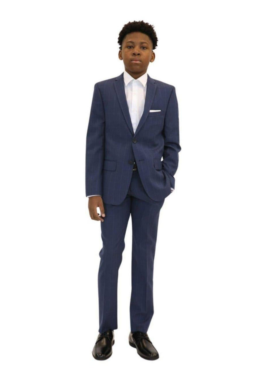 Marc New York Boys Husky Bright Blue Window Check Suit_ WH712-NorthBoys