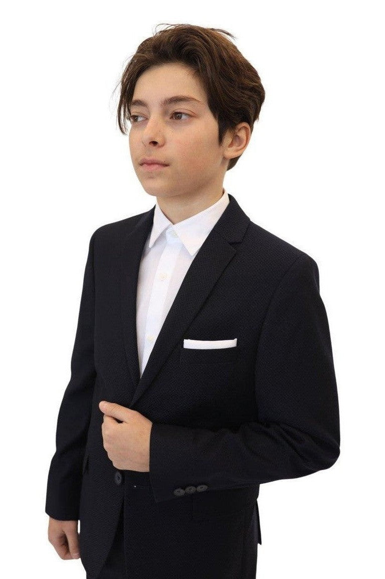 Marc New York Boys Husky Navy Neat Suit_ WH714-NorthBoys