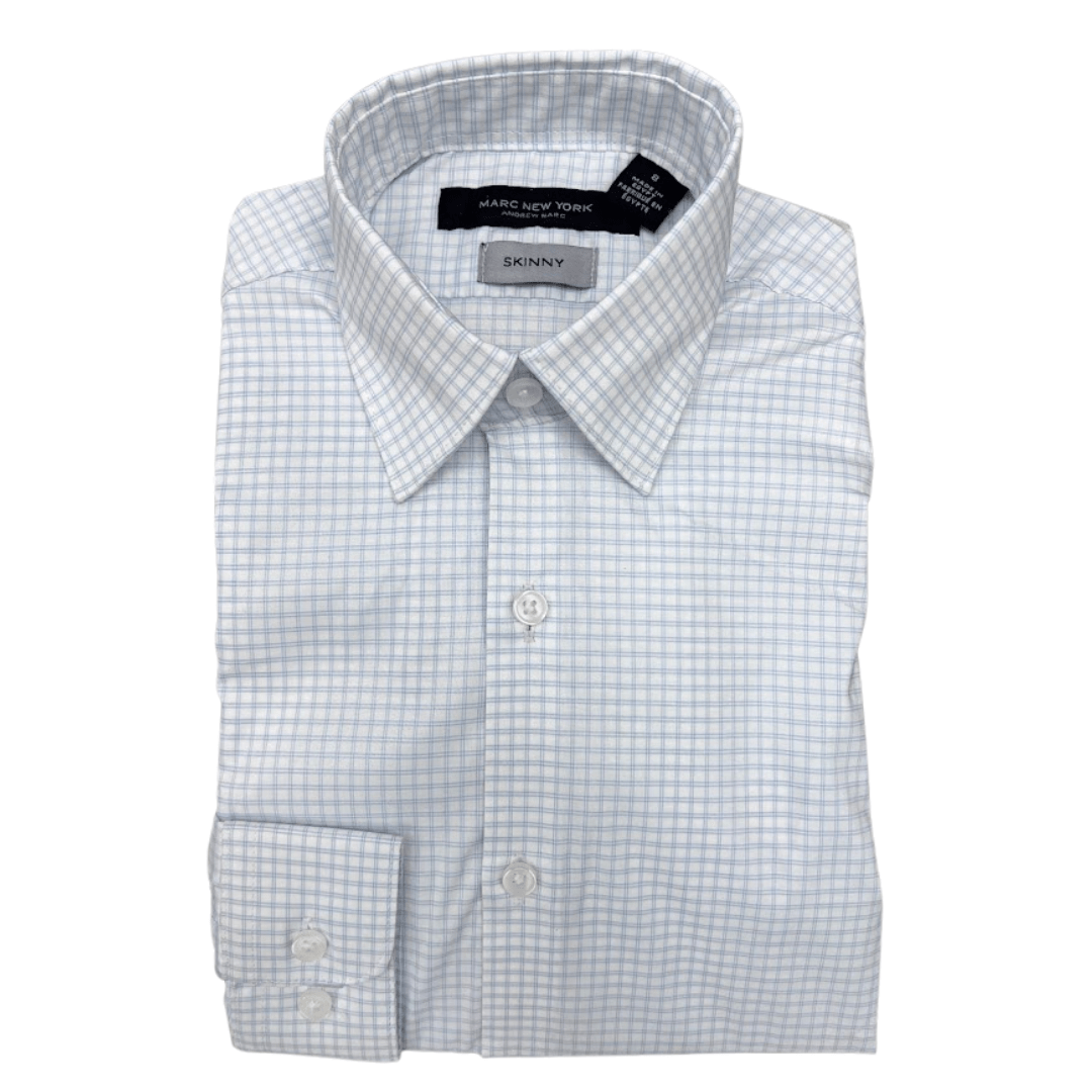 Marc New York Boys Skinny Check Dress Shirt_ MBS0085 - NorthBoys