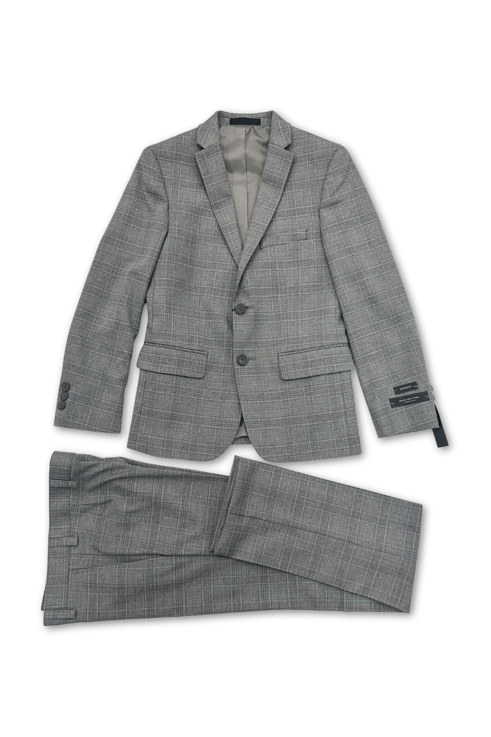 Marc New York Boys Skinny Grey Plaid Suit-NorthBoys