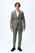 Marc New York Boys Skinny Light Grey Mini Grid Suit-NorthBoys